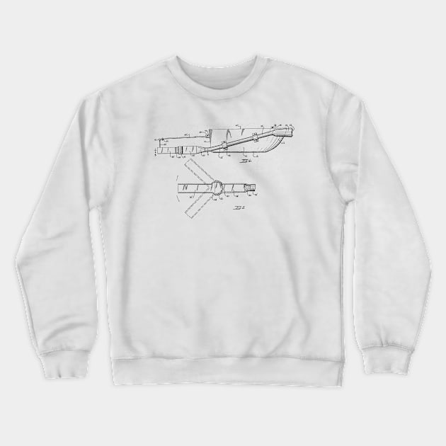 Jet Propelled Boat Vintage Patent Hand Drawing Crewneck Sweatshirt by TheYoungDesigns